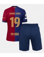 Barcelona Lamine Yamal #19 Domácí dres pro děti 2024-25 Krátký Rukáv (+ trenýrky)